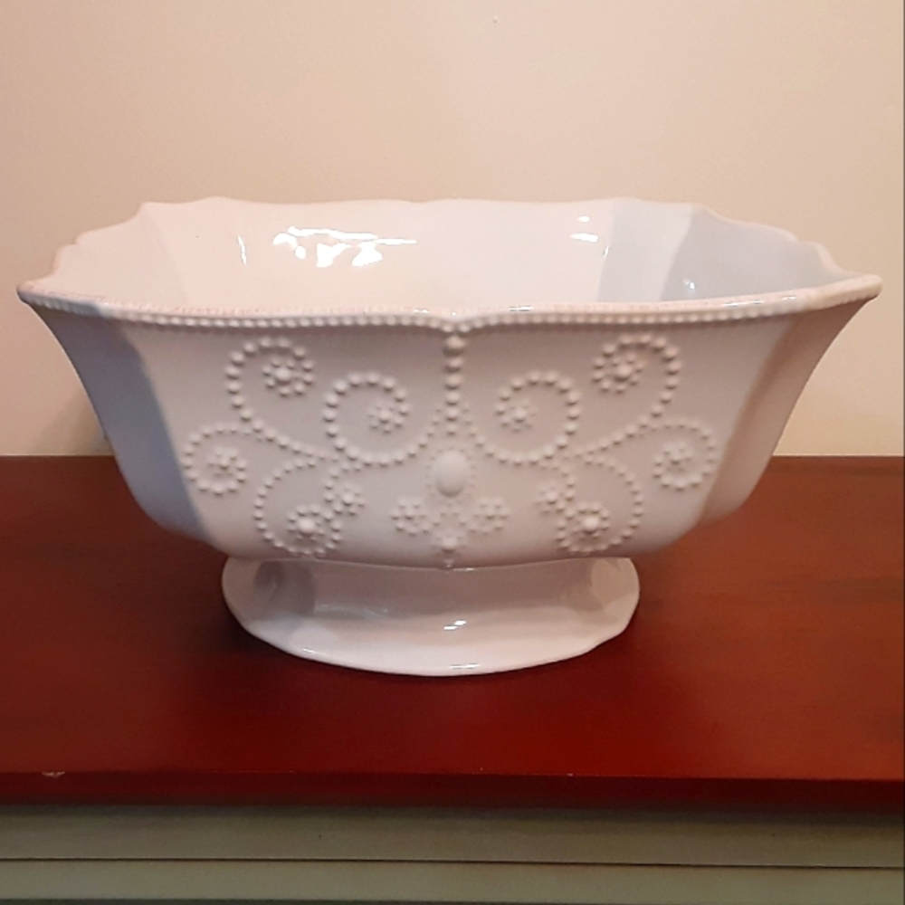 Lenox French Perle White Footed Serving Bowl